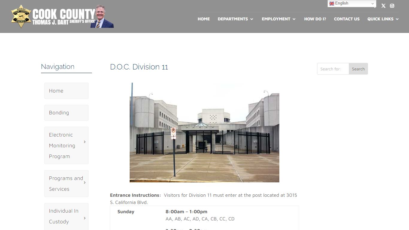 D.O.C. Division 11 - Cook County Sheriff's Office